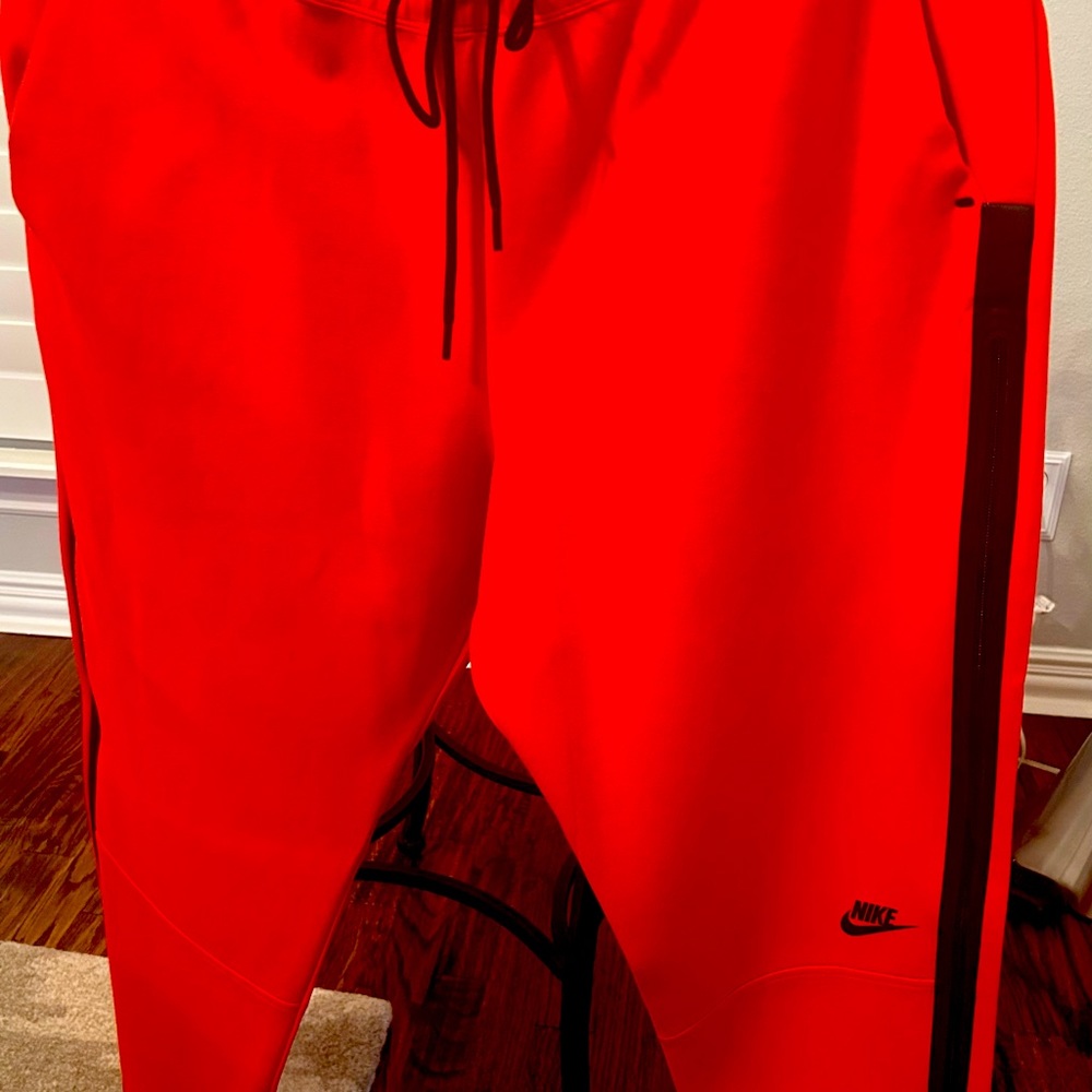Nike red jogger pants